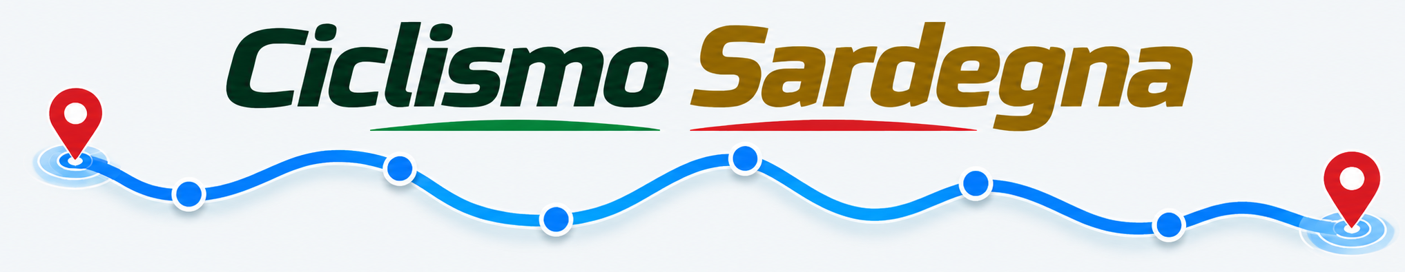 Ciclismo Sardegna con traccia GPS e marker di partenza e arrivo